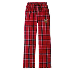 QC Heat District women Flannel Plaid Pant-New Red