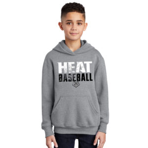 QC Heat Youth Hooded Sweatshirt-Athletic Heather