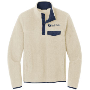 RV Health Port Authority Adult Camp Fleece Snap Pullover-Oat Dress Blue Navy