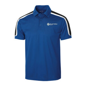 RV Health Sport-Tek Tricolor Shoulder Micropique Sport-Wick Polo Men-Royal/Black/White