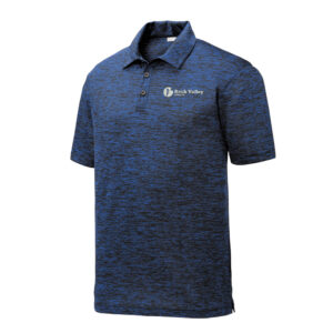 RV Health Sport-Tek PosiCharge Electric Heather Polo Men-Dark Royal/Black Electric