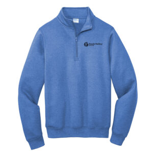 RV Health Unisex Core Fleece 1/4 Zip Pullover Sweatshirt-Heather Royal