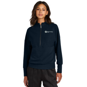 RV Health Mercer and Mettle Women’s Linear Texture 1/4-Zip-Night Navy (M-4X only)