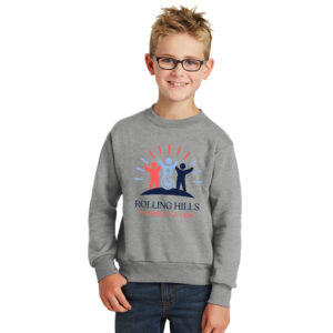 Rolling Hills Youth Fleece Crewneck Sweatshirt-Athletic heather