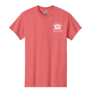 Rolling Hills Unisex Cotton Short Sleeve Tee-Coral Silk
