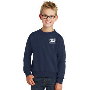 Rolling Hills Youth Fleece Crewneck Sweatshirt-Navy