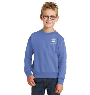 Rolling Hills Youth Fleece Crewneck Sweatshirt-Carolina Blue