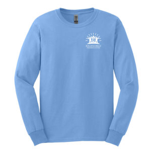 Rolling Hills Unisex Cotton Long Sleeve Tee-Carolina Blue
