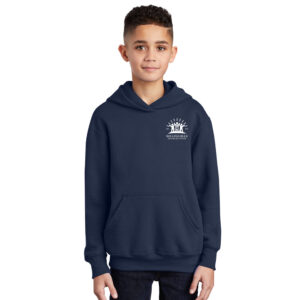 Rolling Hills Youth Fleece Hooded Sweatshirt-Navy