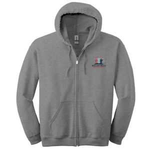 Rolling Hills Unisex  Blend Full-Zip Hooded Sweatshirt –  Sport Grey