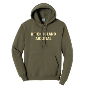 RI Arsenal Unisex Classic Core weight Cozy Pullover Hooded Sweatshirt-Olive Drab Green