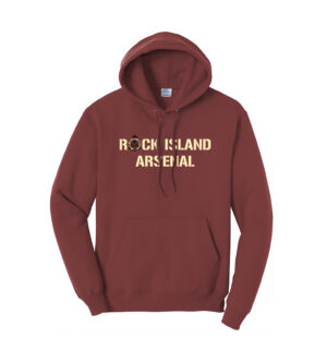 RI Arsenal Unisex Classic Core weight Cozy Pullover Hooded Sweatshirt-Maroon