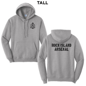 RI Arsenal Tall Fleece Hooded Sweatshirt-Athletic heather