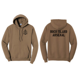 RI Arsenal Unisex Classic Core weight Cozy Pullover Hooded Sweatshirt-Woodland Brown