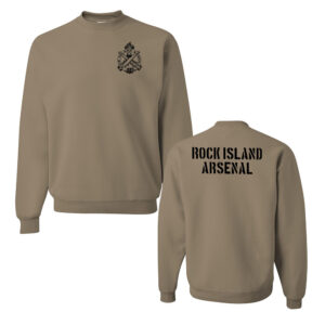 RI Arsenal Unisex Fleece Crewneck Sweatshirt-Khaki