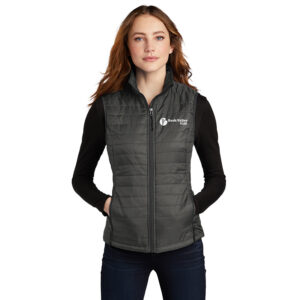 RV Kids Port Authority Ladies Packable Puffy Vest-Sterling Grey