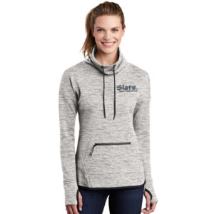 RV Slate Sport-Tek Ladies Triumph cowl Neck Pullover-Athletic Heather