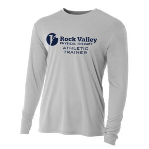 RV Athletic Trainer Adult Cooling Performance long sleeve Crew Tee-Silver