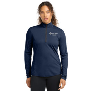 RV Athletic Trainer Sport-Tek Ladies Endeavor 1/4 Zip Pullover-Deep navy Heather