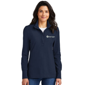RV Physical Therapy Port Authority Women’s Fairway Stretch 1/4-Zip-River Blue Navy