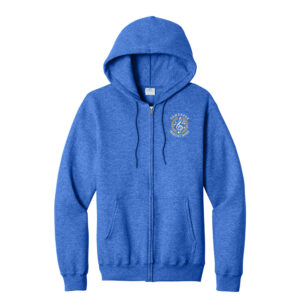 Somonauk Bands Unisex Classic Full-Zip Hooded Sweatshirt-Heather Royal