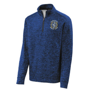 Somonauk Bands Sport-Tek PosiCharge Electric Heather Fleece 1/4-Zip Pullover-Dark Royal/Black Electric