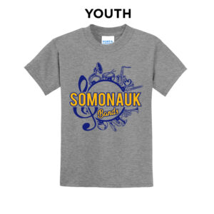 Somonauk Bands Youth Short Sleeve Tee-Athletic Heather