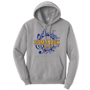 Somonauk Bands Unisex Fleece Hooded Sweatshirt-Athletic Heather