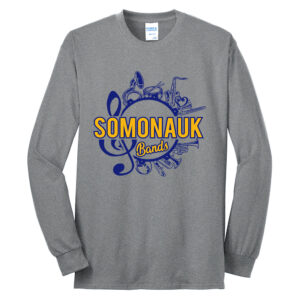 Somonauk Bands Unisex Cotton Long Sleeve Tee-Athletic Heather