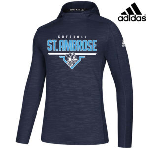 St Ambrose Softball Adidas Game Mode lt weight Training Hoodie -NAVY Melange/Heather