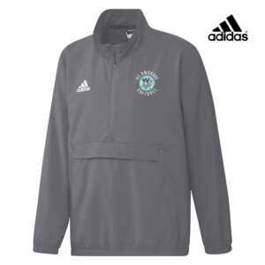 St Ambrose Softball Adidas Stadium 1/4 zip woven pullover – Team Grey Four (S, L, XL, 2X)