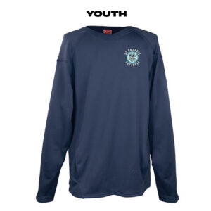 St Ambrose Softball Rawlings YOUTH LS Dugout Fleece Pullover -Navy