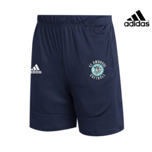 St Ambrose Softball Adidas Sideline 21 Knit shorts with pockets-NAVY