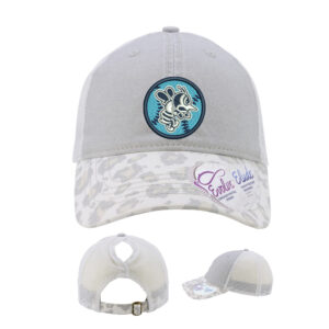 St Ambrose Softball Infinity Her Women’s Printed Visor with Mesh Back Cap-Grey Snow Leopard