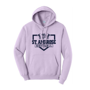 St Ambrose Softball Unisex Fleece Hooded Sweatshirt-Lavender