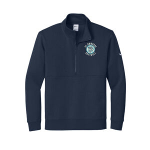 St Ambrose Softball Nike Club Fleece Sleeve Swoosh 1/2-Zip Men-Navy