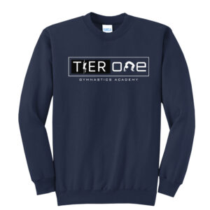 Tier One Unisex Fleece Crewneck Sweatshirt-Navy