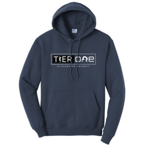 Tier One Unisex Fleece Hooded Sweatshirt-Navy