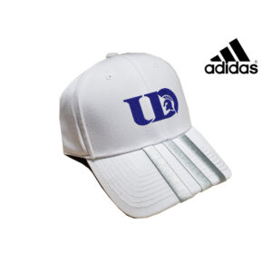 UD Teacher Adidas Three Stripe structured adjustable twill cap-White/silver