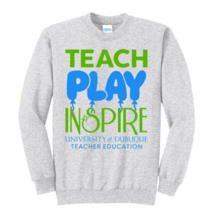 UD Teacher Unisex Core Fleece Crewneck Sweatshirt-Ash