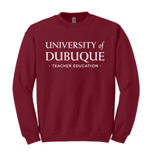 UD Teacher Unisex Fleece Crewneck Sweatshirt-Cardinal