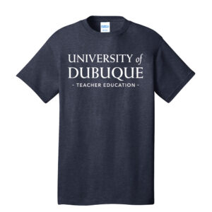 UD Teacher Unisex Short Sleeve Tee-Heather Navy