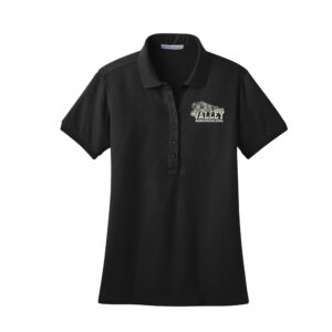 Valley Christian Jaguars Port Authority Ladies Stretch Pique Polo-Black