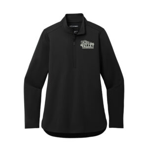 Valley Christian Jaguars Port Authority Ladies C-FREE Double Knit 1/4-Zip-Black