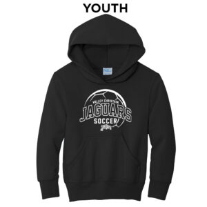 Valley Christian Jaguars Youth Fleece Hooded Sweatshirt-Black