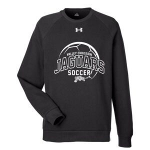 Valley Christian Jaguars Under Armour UA Rival Fleece Crewneck Sweatshirt Adult-Black