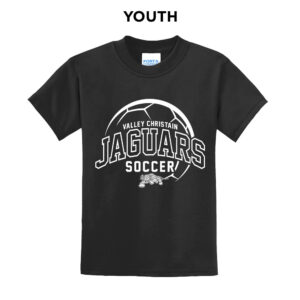 Valley Christian Jaguars Youth Short Sleeve Tee- Black