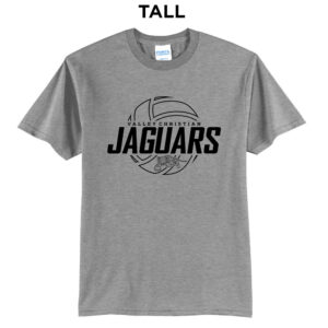 Valley Christian Jaguars Tall Short Sleeve Tee-Grey
