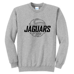 Valley Christian Jaguars Unisex Fleece Crewneck Sweatshirt-Athletic Heather