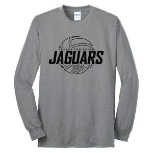 Valley Christian Jaguars Unisex Cotton Long Sleeve Tee-Athletic Heather